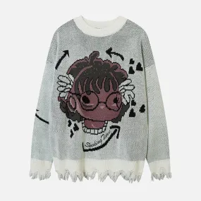 Anime Girl Knit Sweater