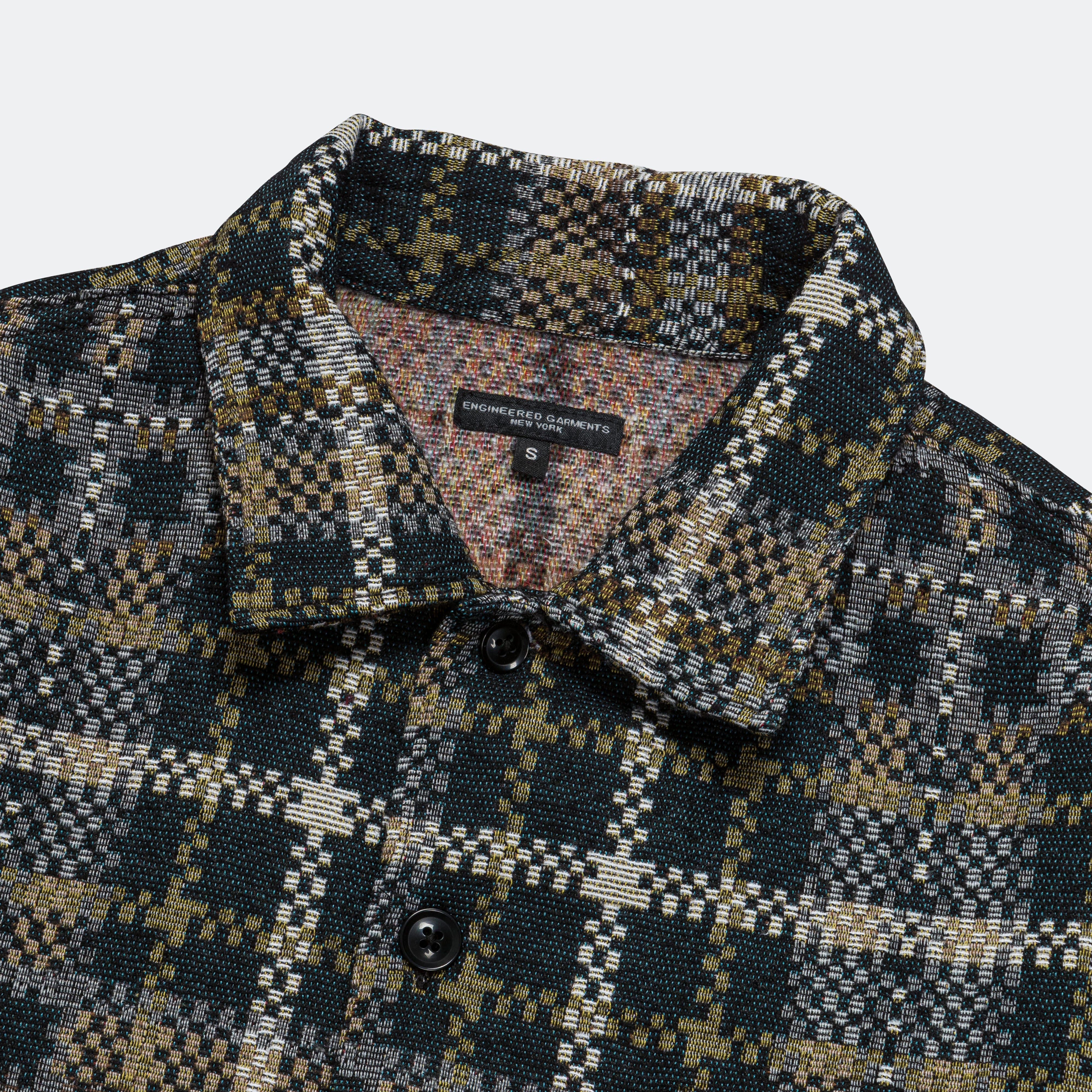 BA Shirt Jacket - Black/Tan Cotton Acrylic Old Plaid