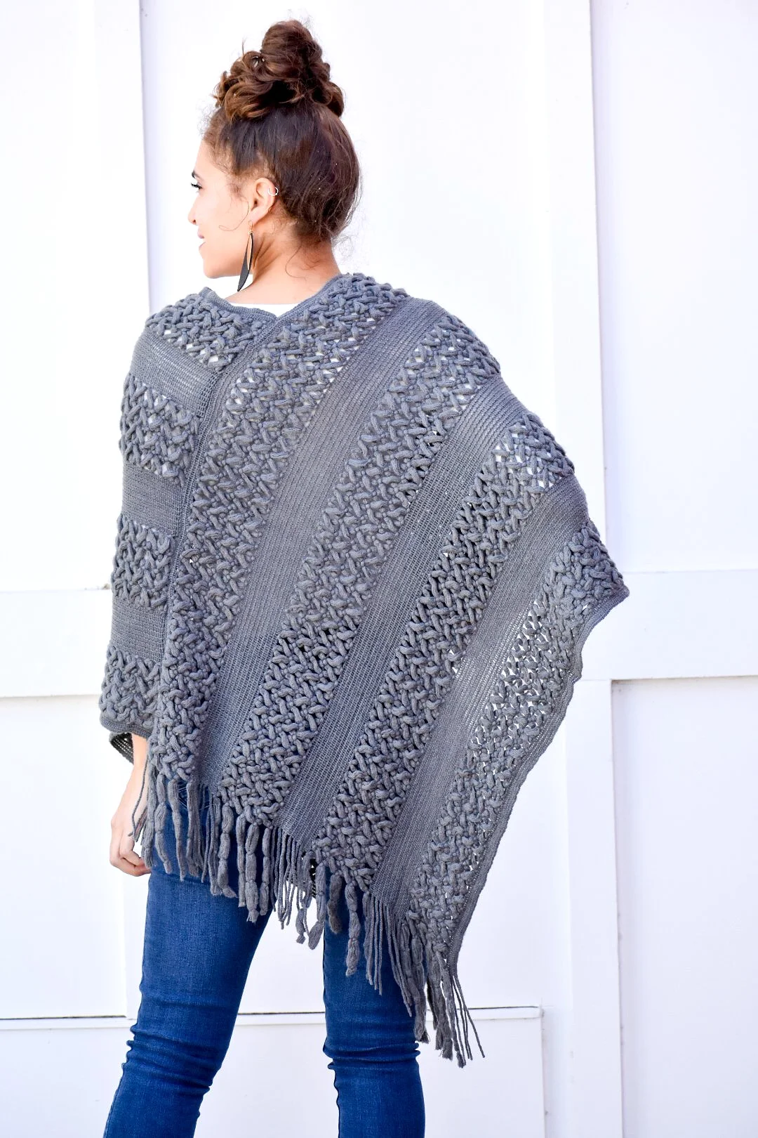 Better Gray Knit Poncho