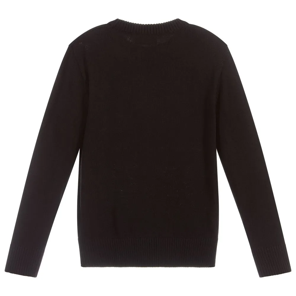 Black Wool Blend Sweater