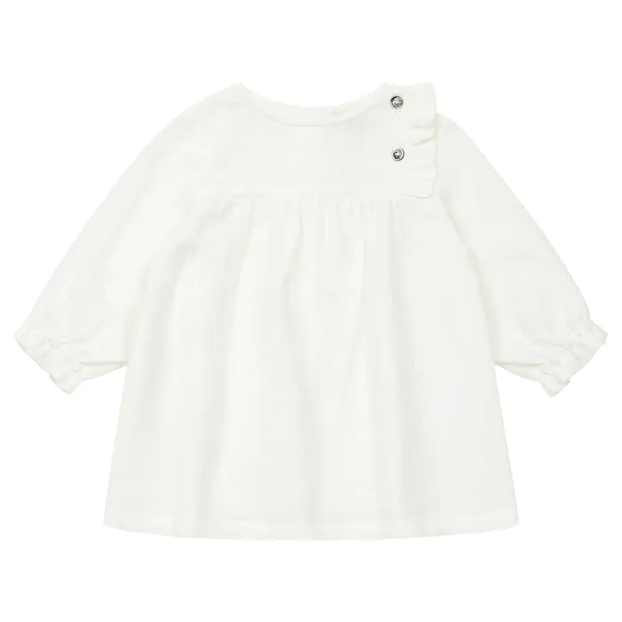 Bonton Baby Double Gauze Dress Cream