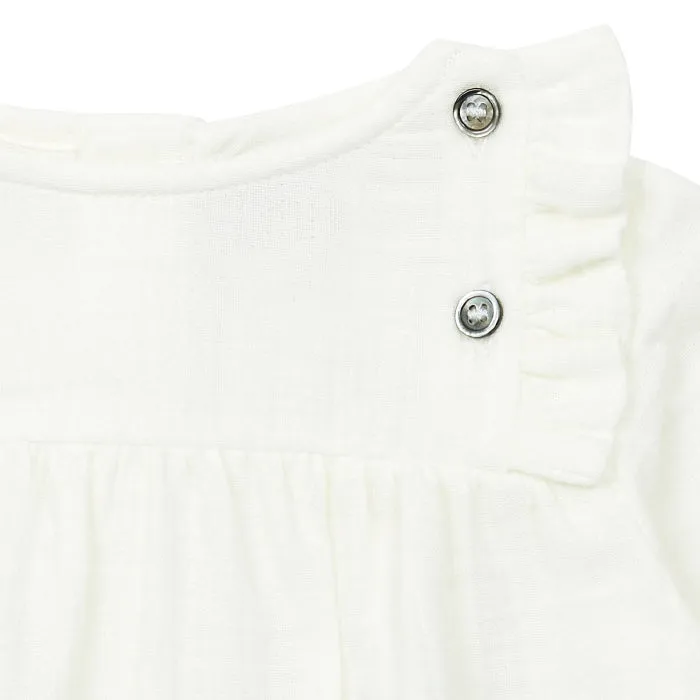 Bonton Baby Double Gauze Dress Cream