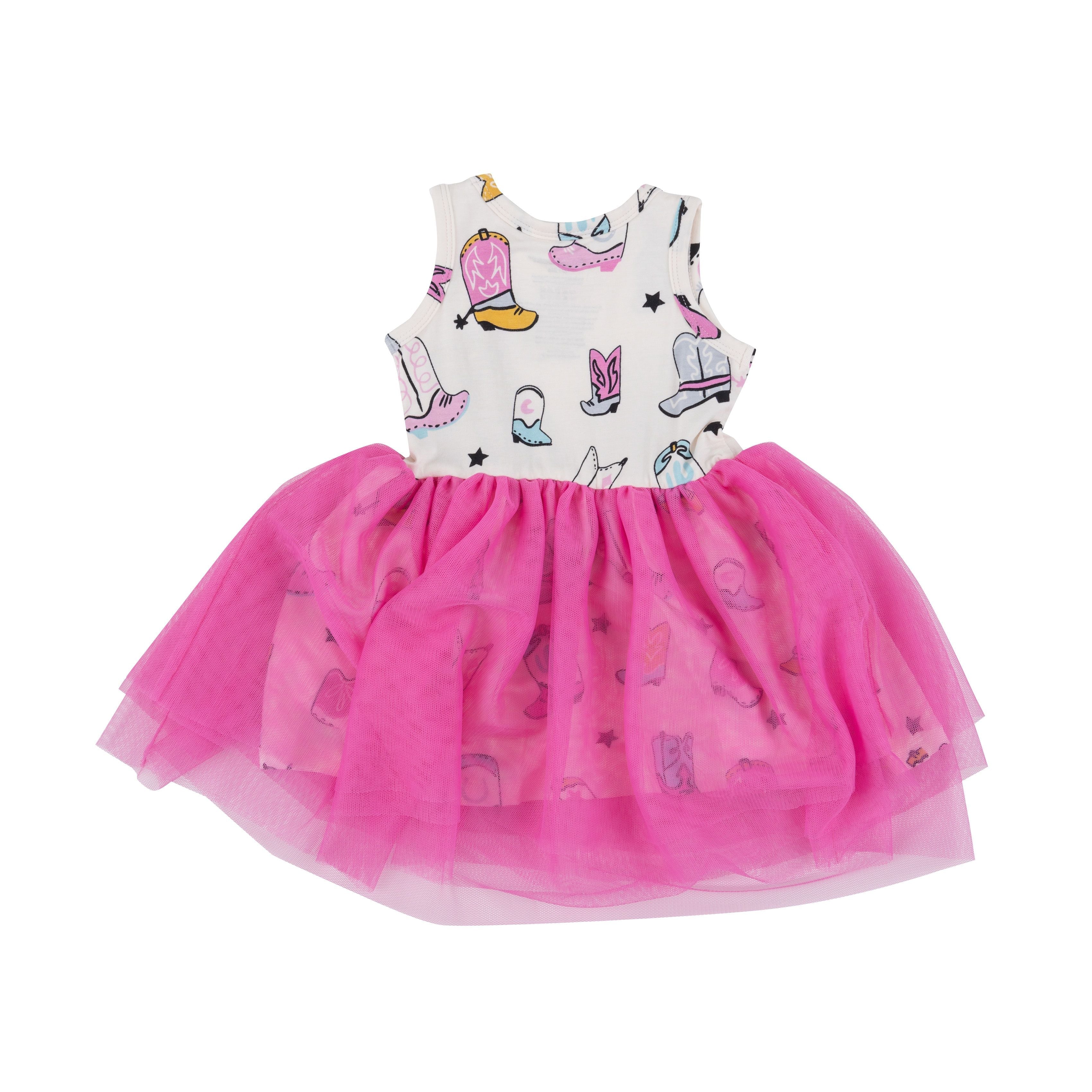 Boots Twirly Tank Tutu Dress