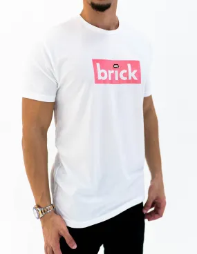 Brick 14k gold bonded short sleeve shirt - white / rose gold