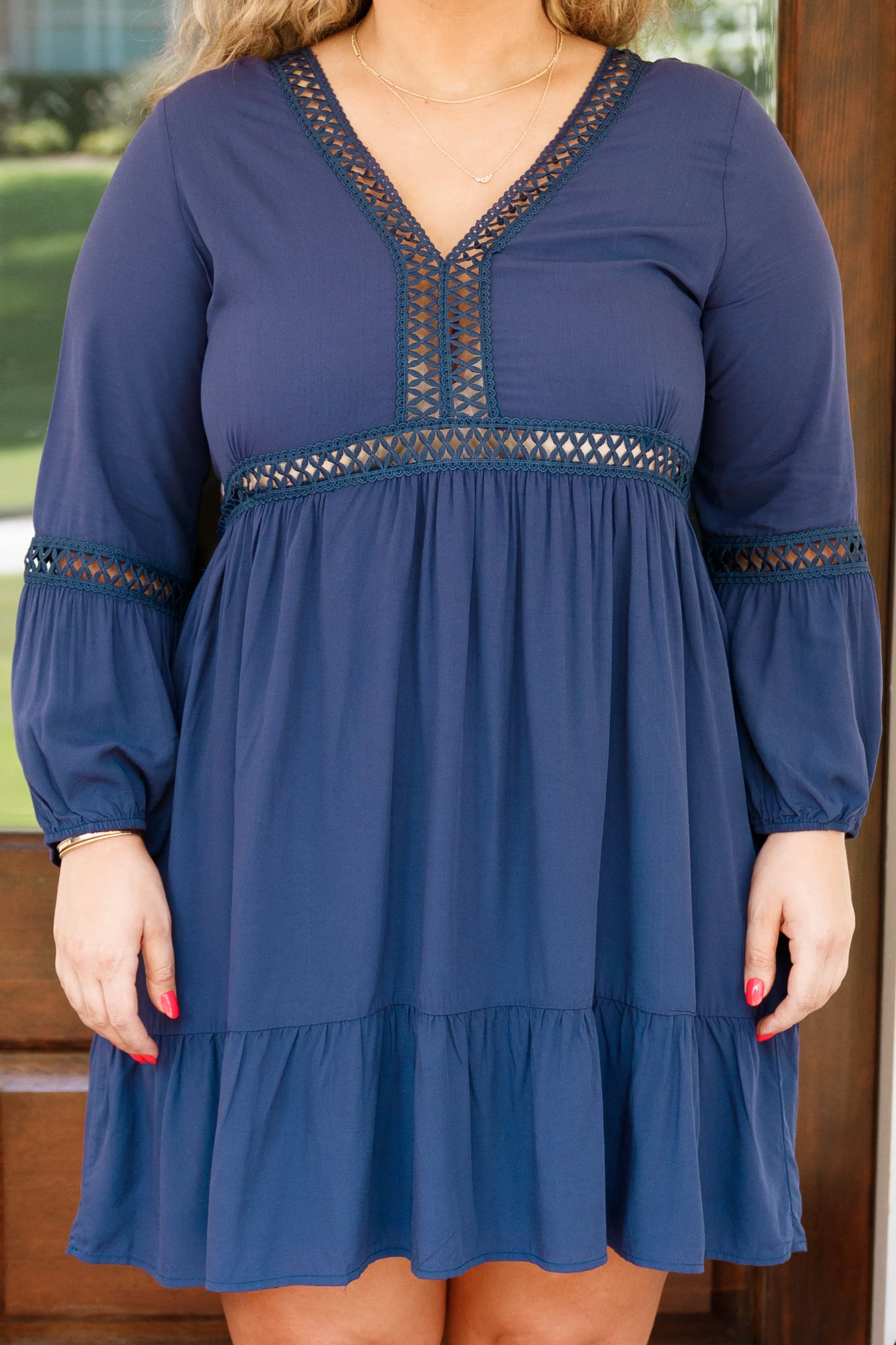 Brighten My Day Dress, Navy