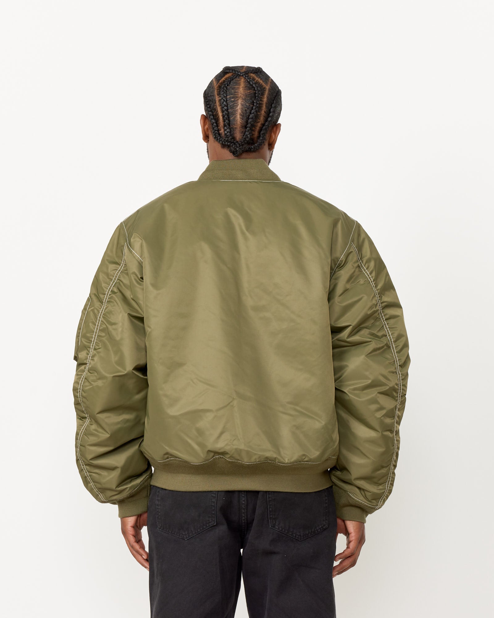 Built Bomber Jacket in Olive