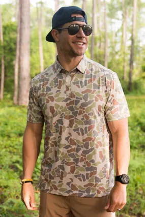 Burlebo Driftwood Camo Performance Polo