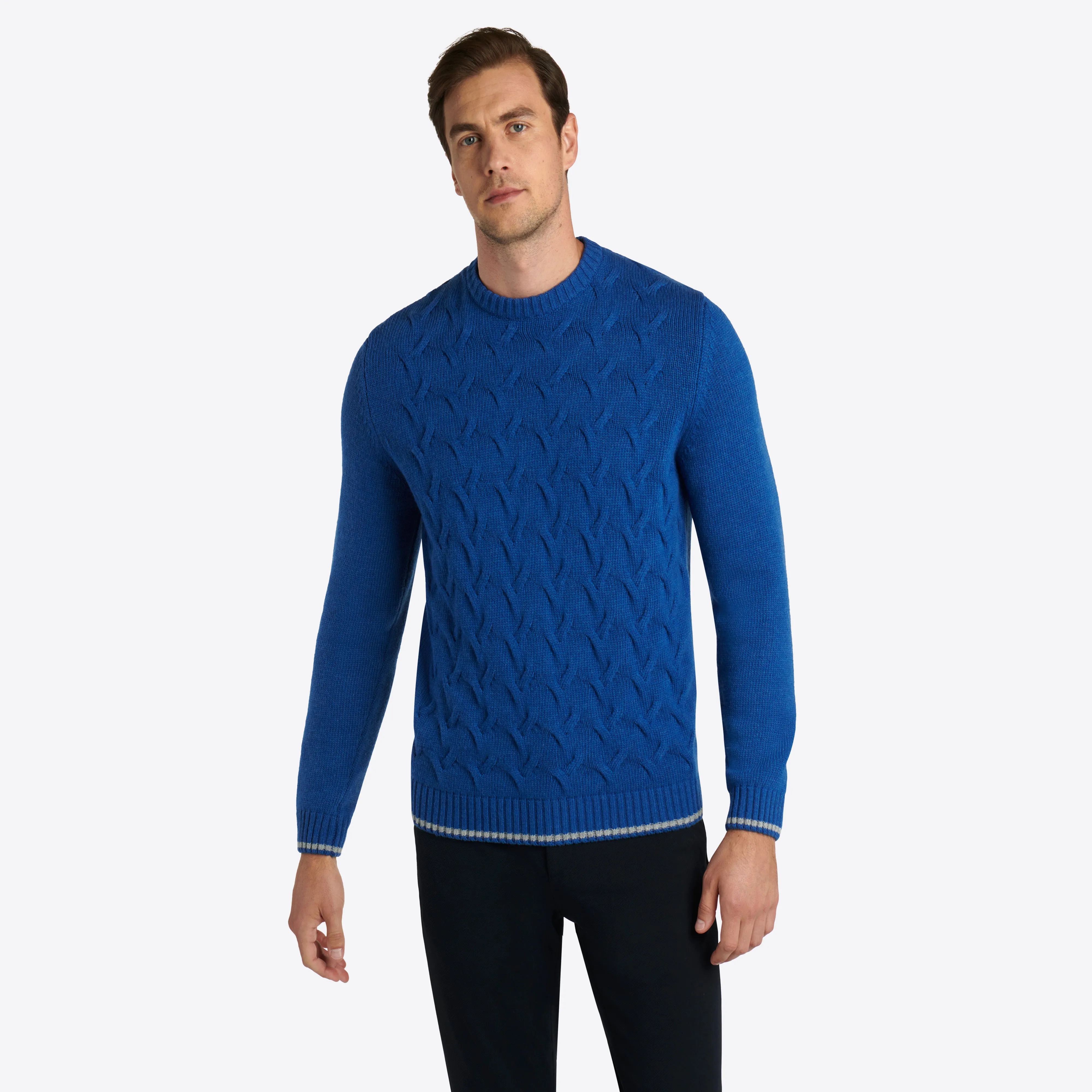 Cable Knit Crew Neck Sweater