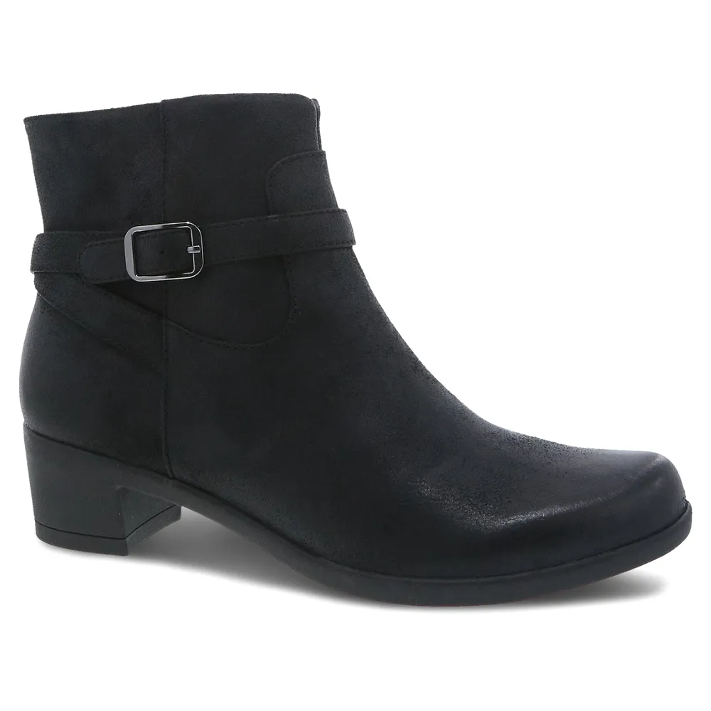 Cagney Black Burnished Suede