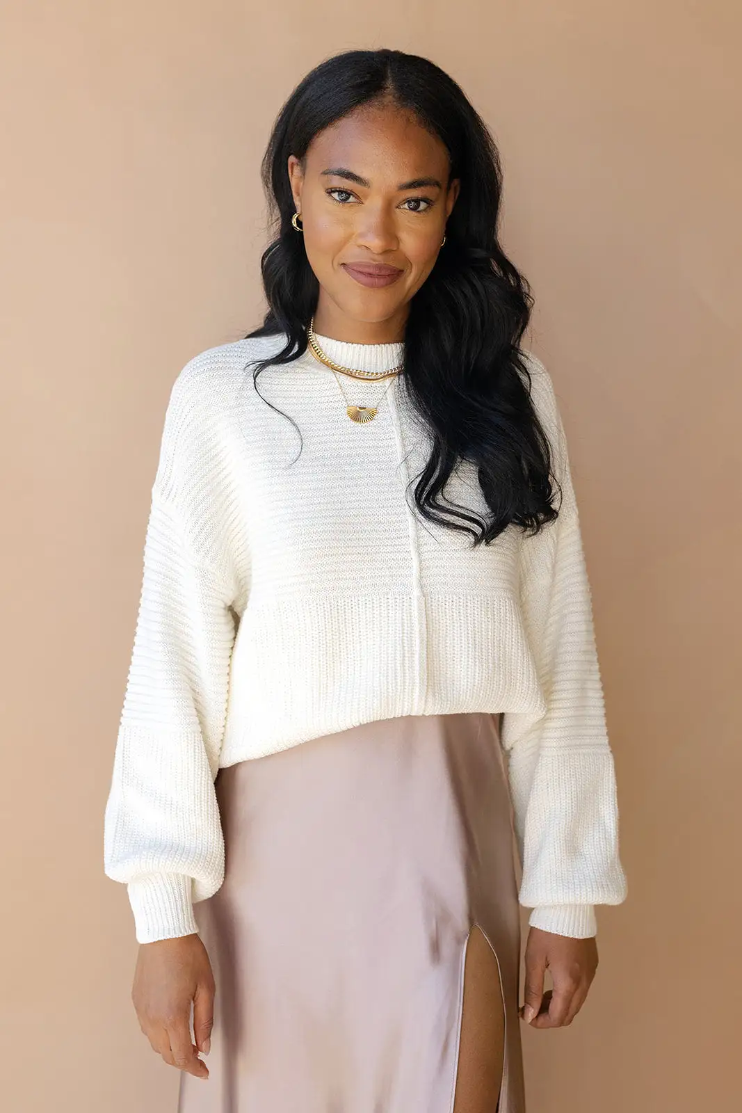 callie ribbed knit sweater