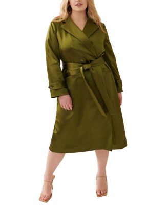 Caterina Stretch Satin Coat