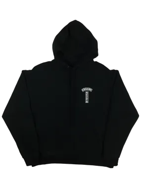 Chrome Hearts Black Spellout Vertical Logo Hoodie