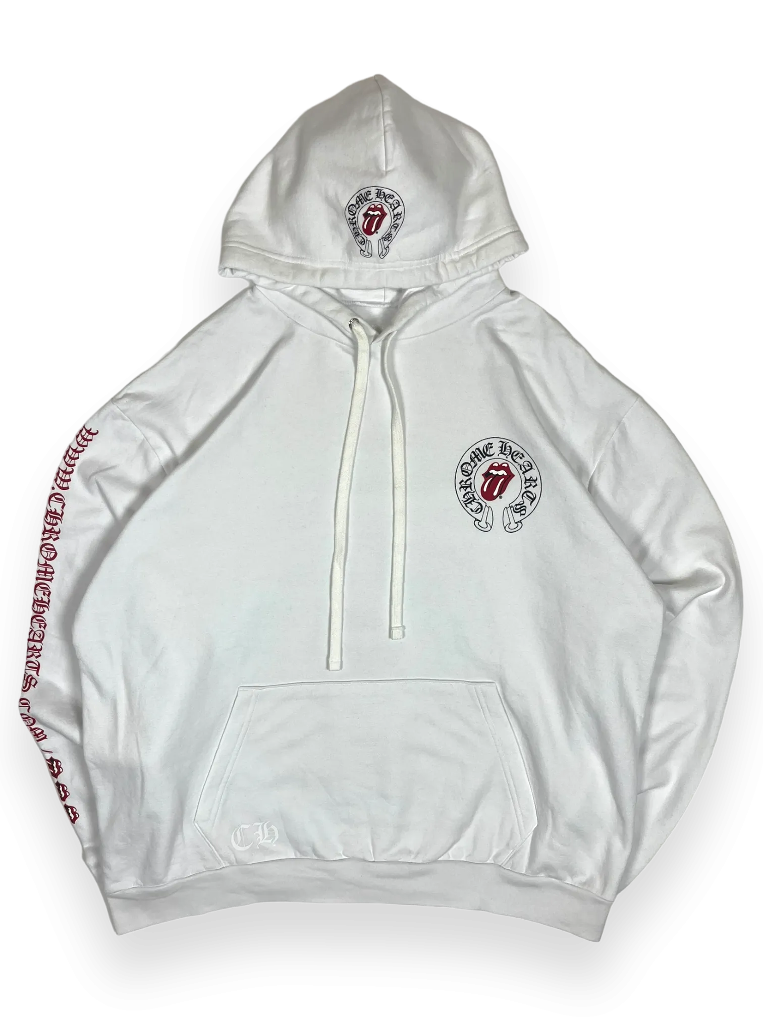 Chrome Hearts Rolling Stones White Hoodie