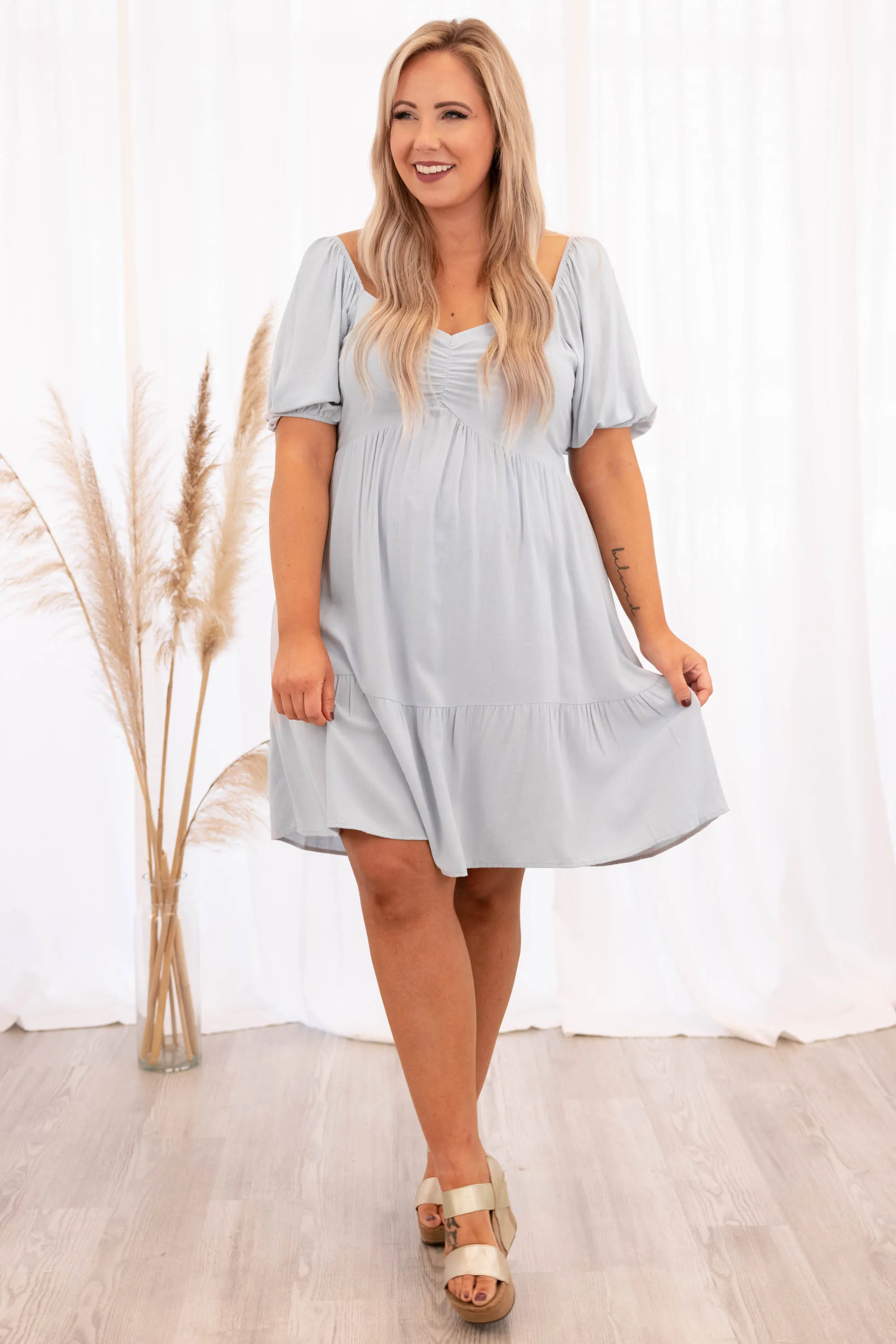 Cruise The Coast Dress, Light Blue