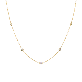 Diamond Bezel Strand Necklace