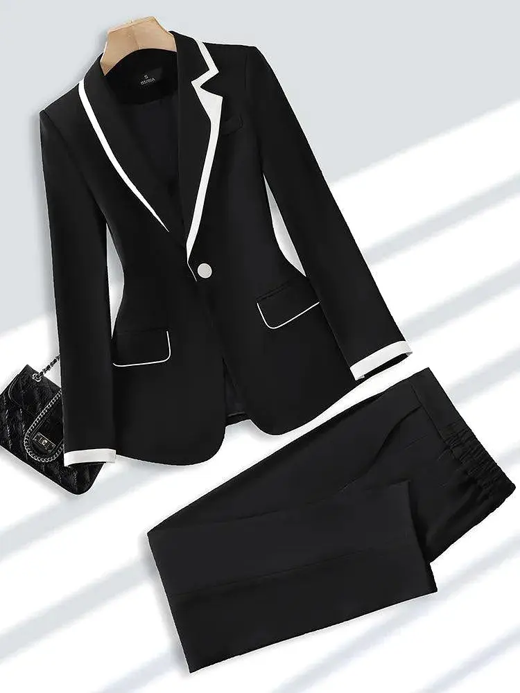 Double Pocket Formal Women Pant Suit