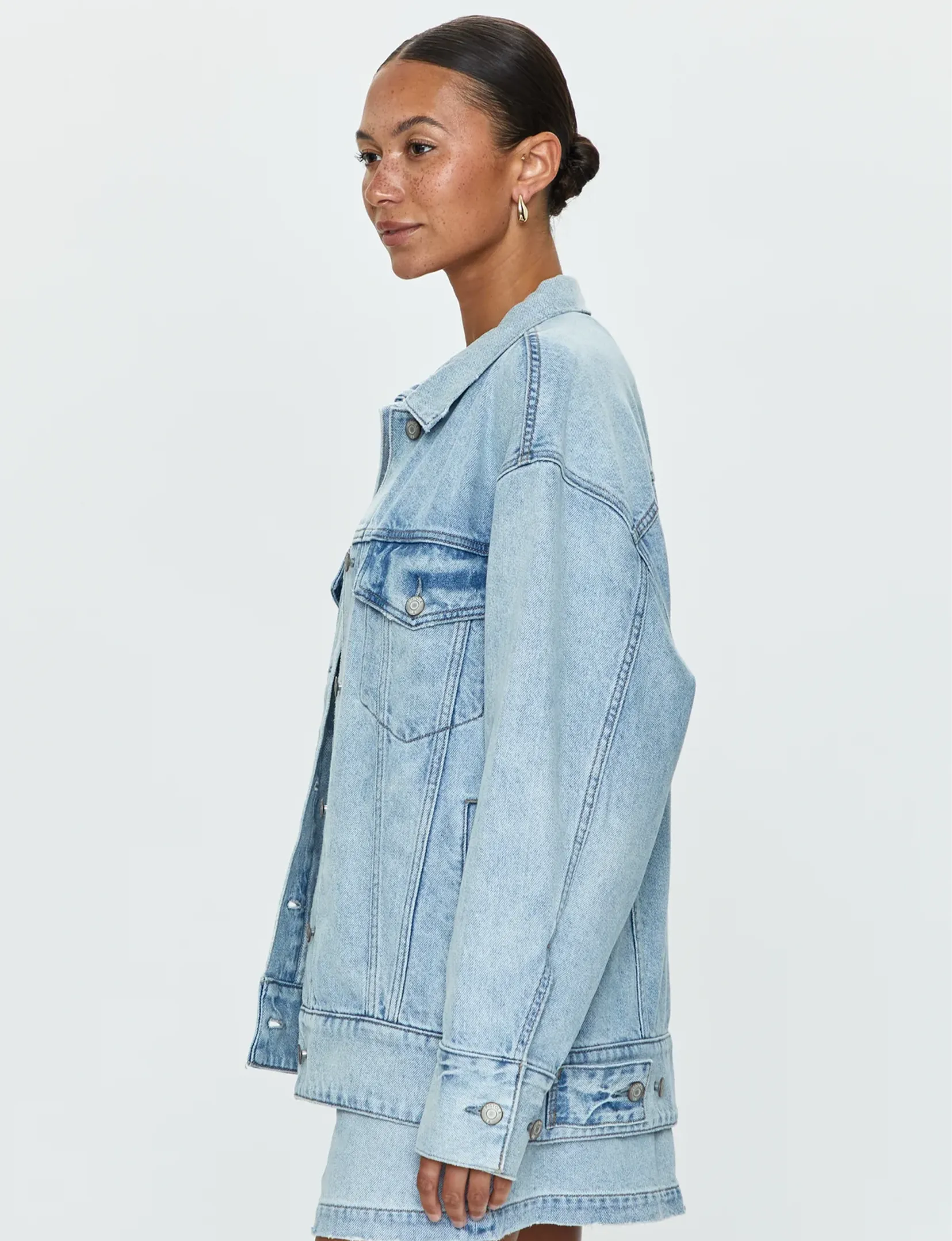 Dries Boyfriend Denim Trucker Jacket, Nimes