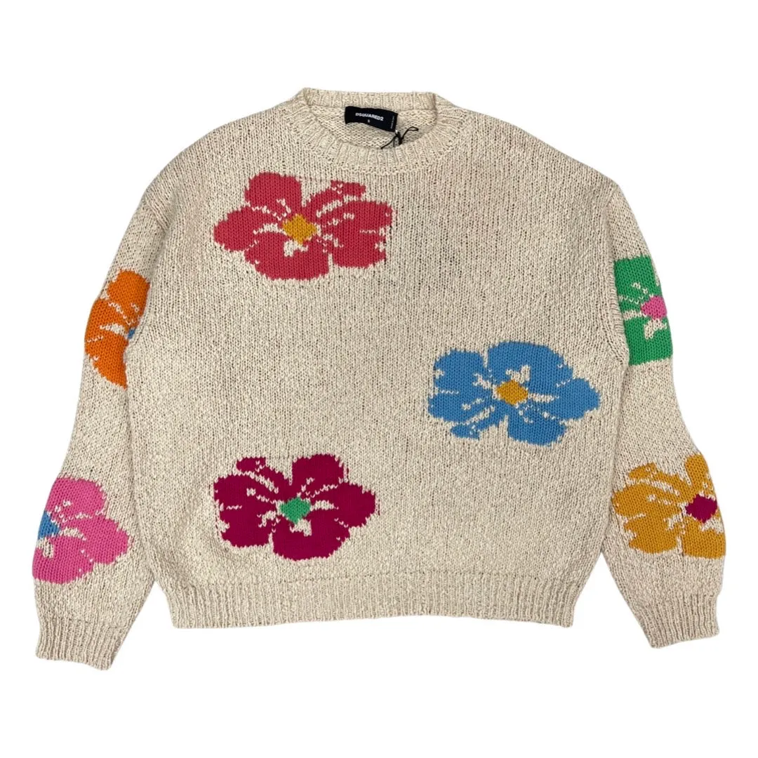 Dsquared2 Floral Knit Sweater