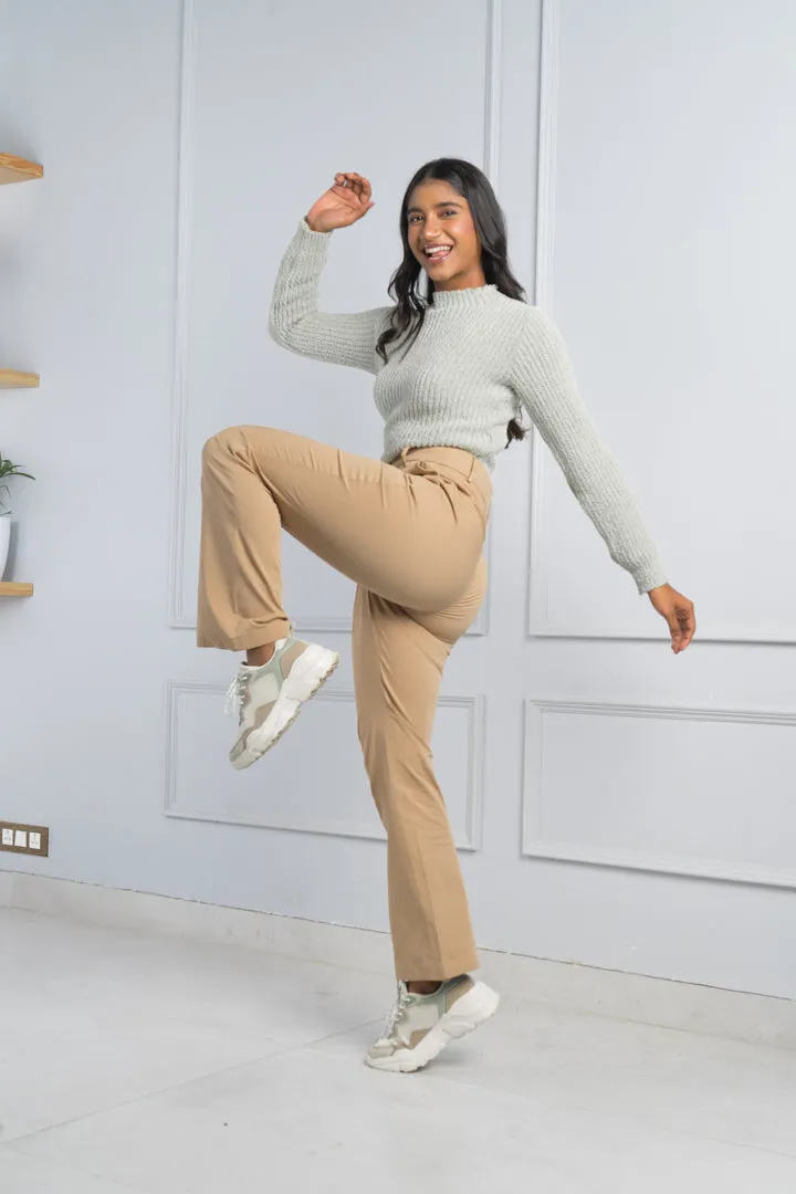 Earth Khaki Stretch Chino Pants - Women