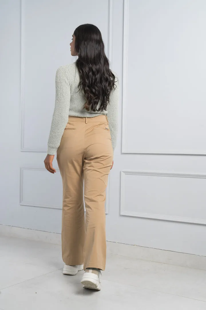 Earth Khaki Stretch Chino Pants - Women