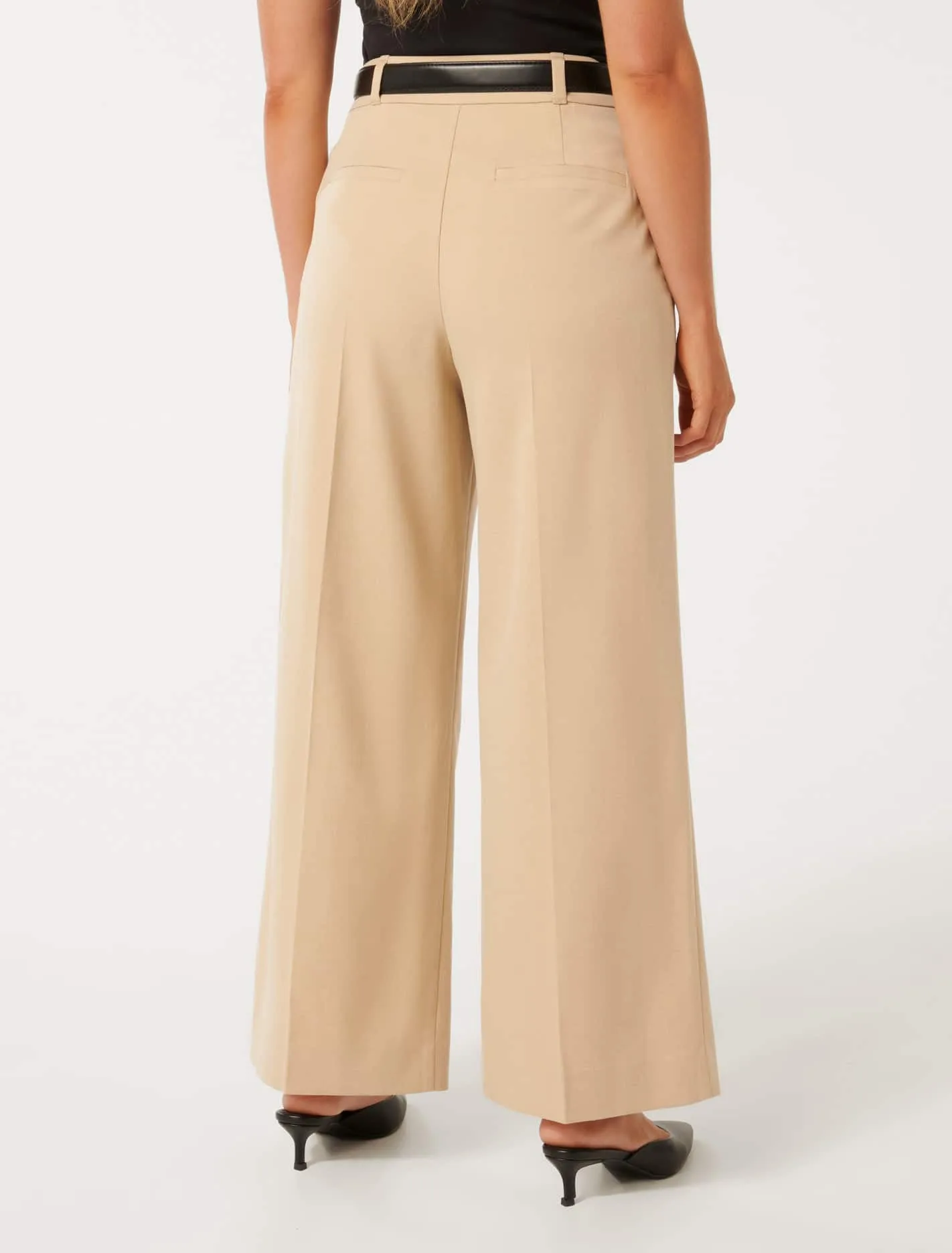 Edweena Petite Belted Wide Leg Pants