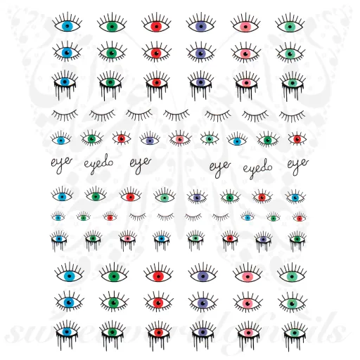 Evil Eye Nail Art Nail Stickers