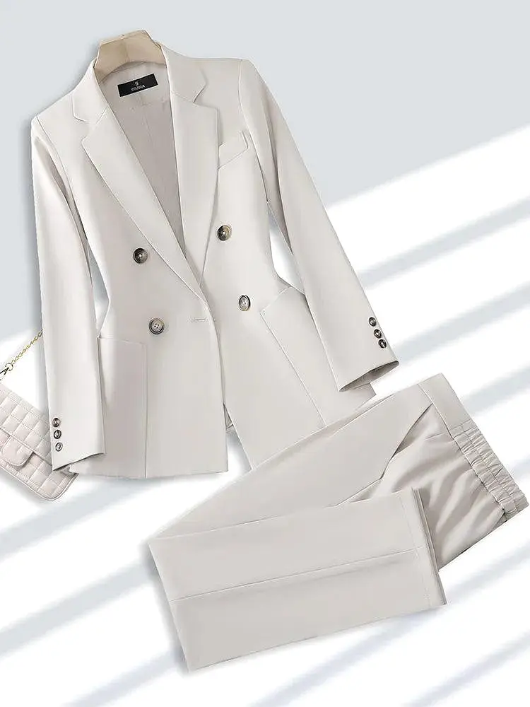 Formal Double-Breasted Women Pant Suit