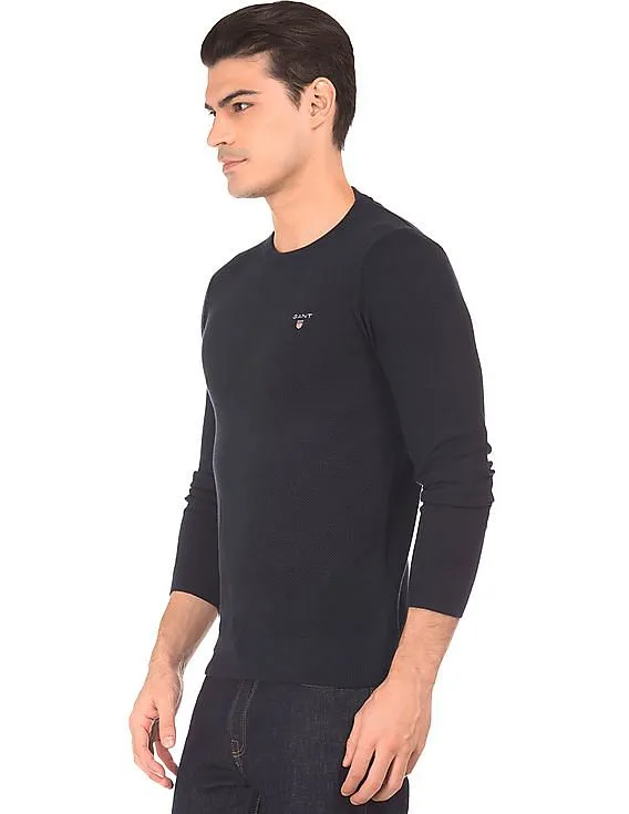 Gant Textured Crew Neck Sweater