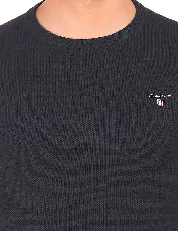 Gant Textured Crew Neck Sweater