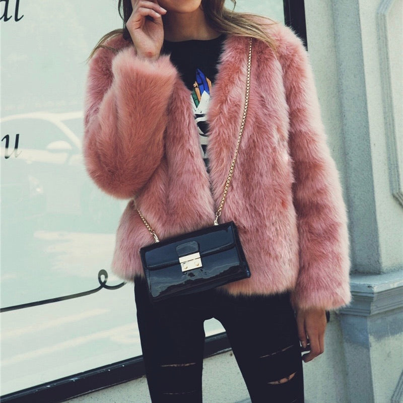 HAPER FAUX FUR COAT