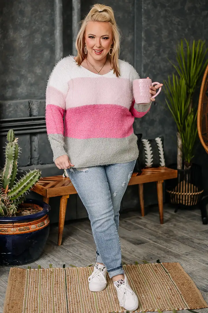 Hometown Heartbreak Fuzzy Knit Sweater