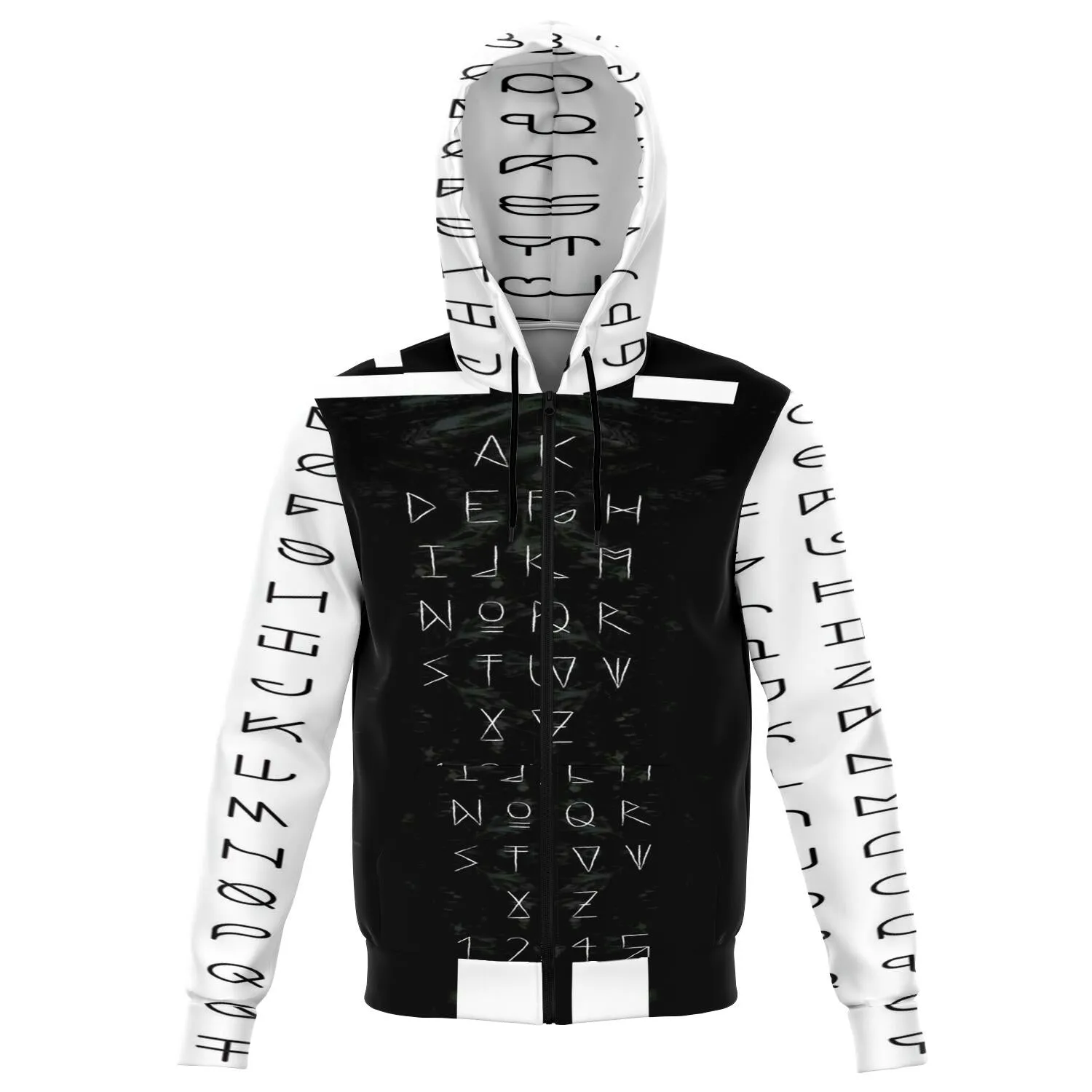 hoodie zip letters