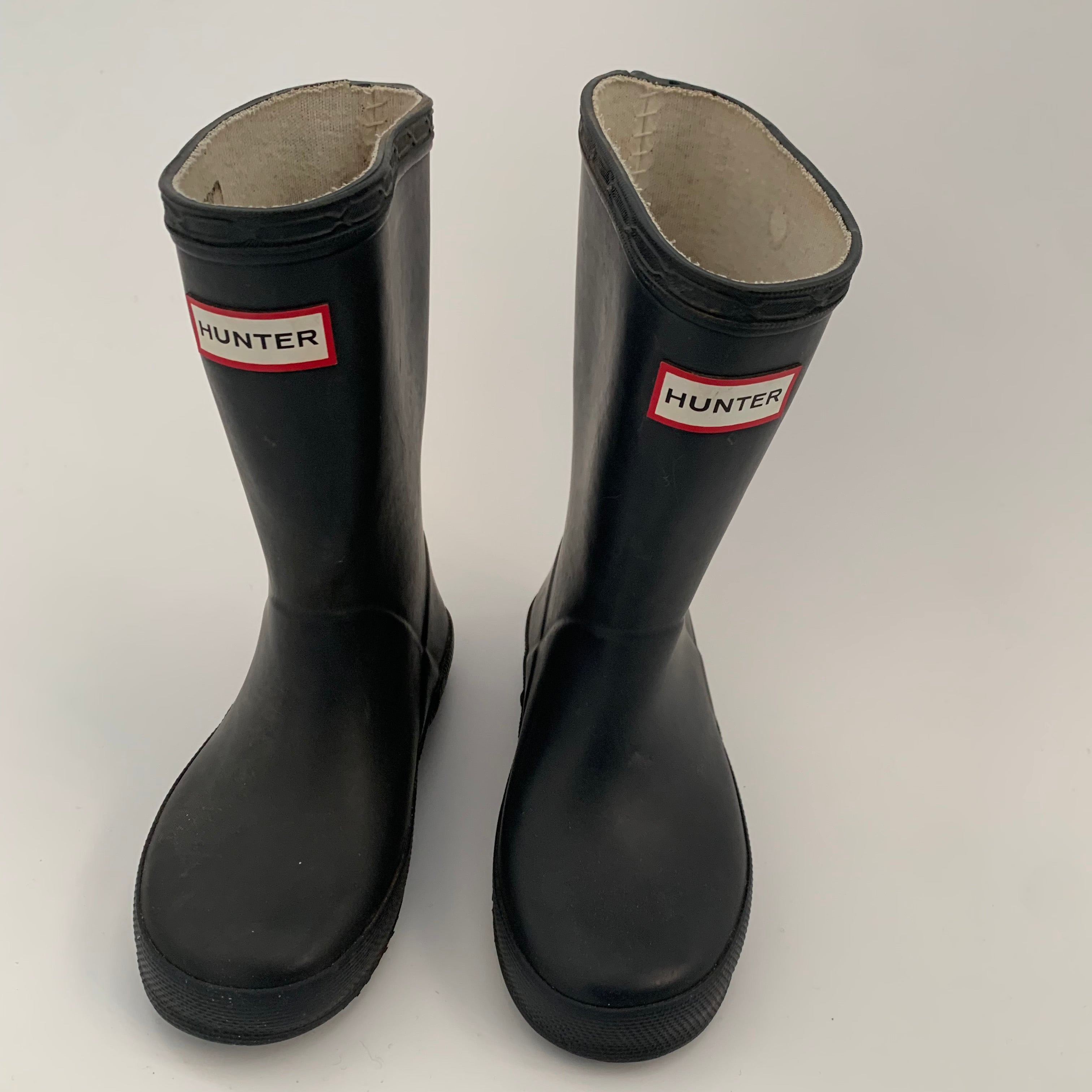 Hunter Navy Wellington Boots: Size UK 7