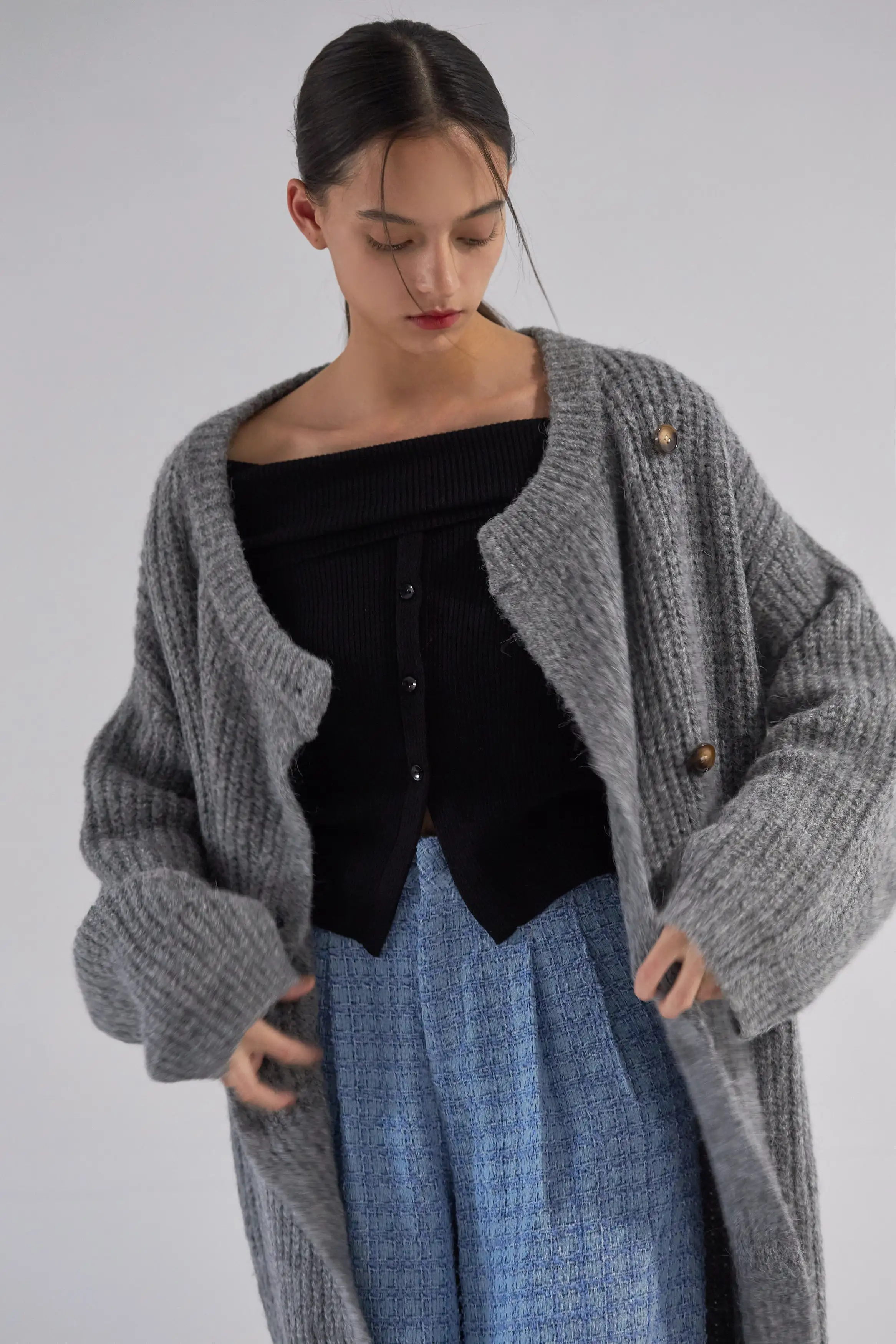 into the dark long cardigan