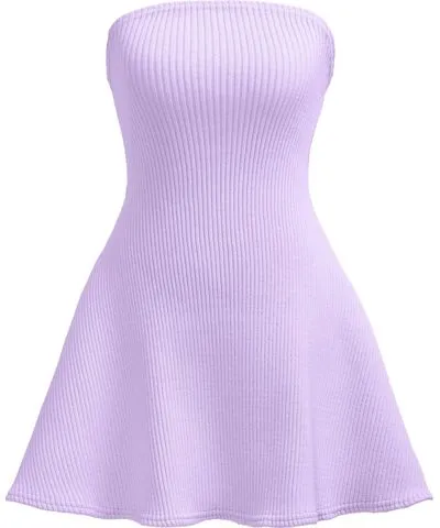 Kargede Women's Pink / Purple Cortina Rib Knit Mini Dress