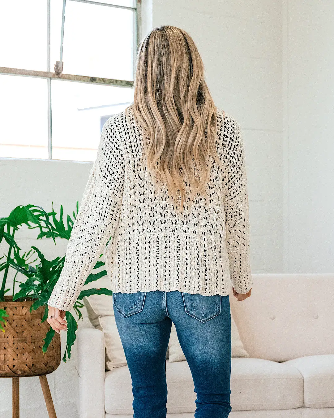 Kate Ivory Open Knit Sweater