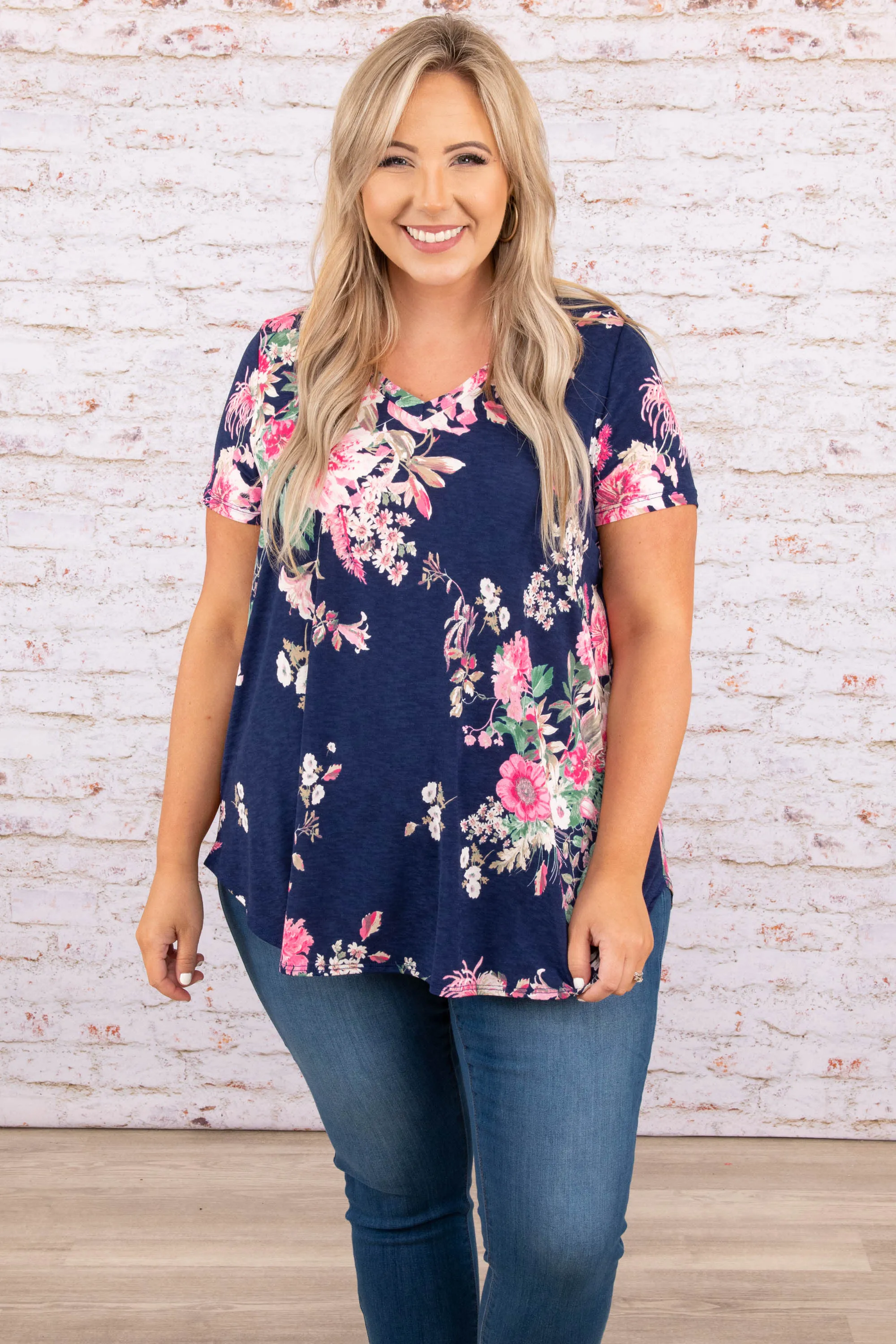 Keeping Up Top, Navy-Pink