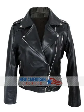 Kim Kardashian Black Biker Jacket - New American Jackets