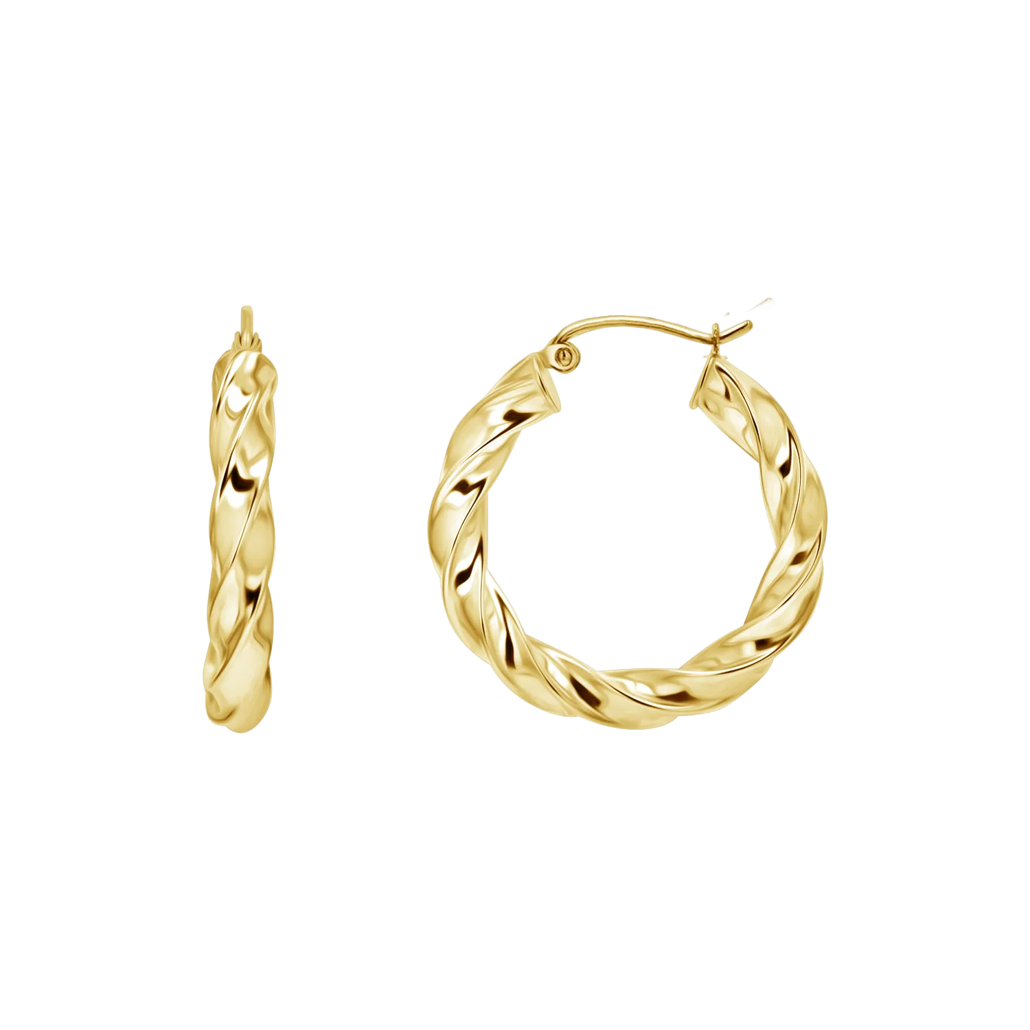 Large Twist Hoop Earrings