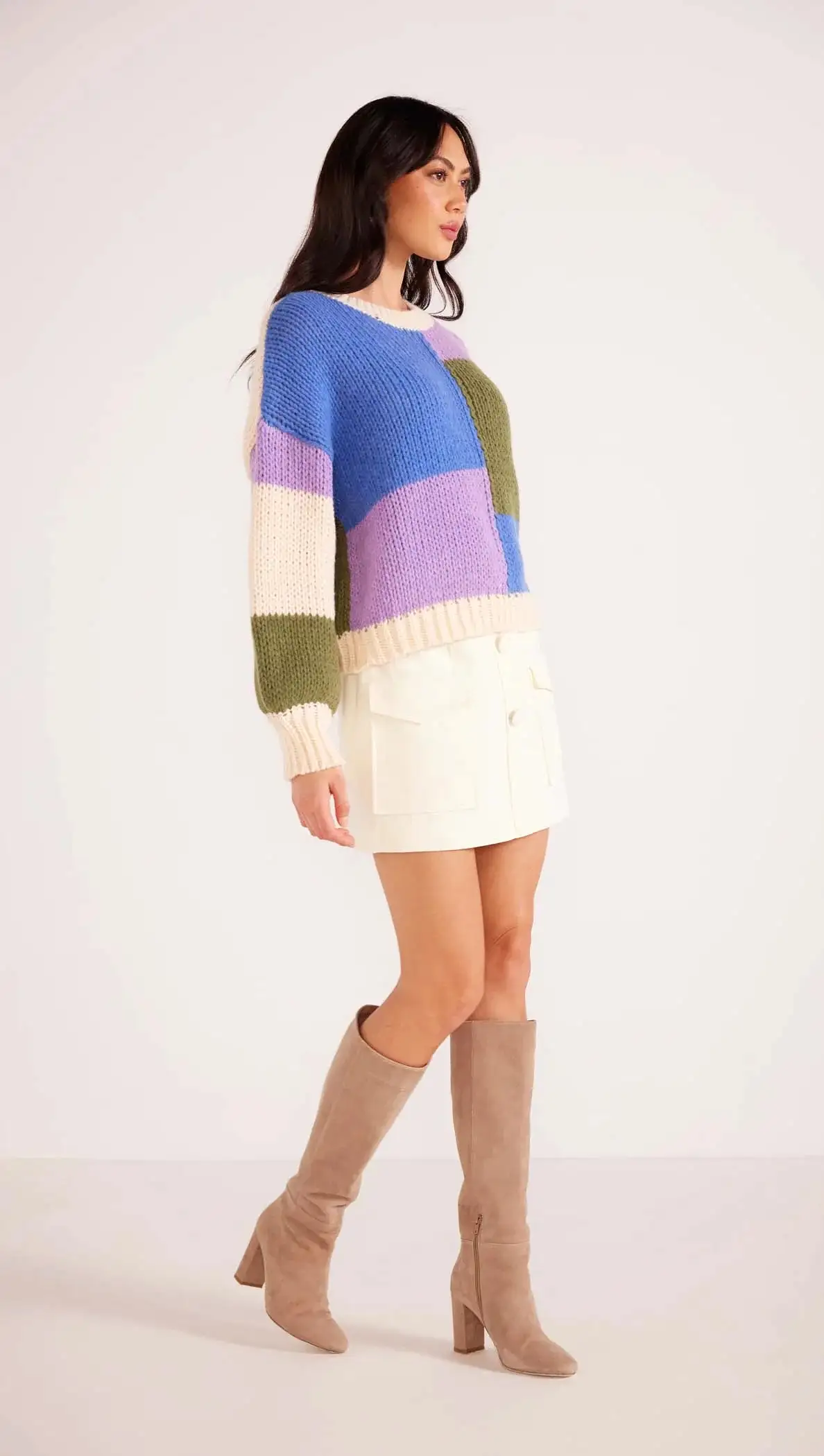 Lawrence Knit Sweater - Multi Colour Block