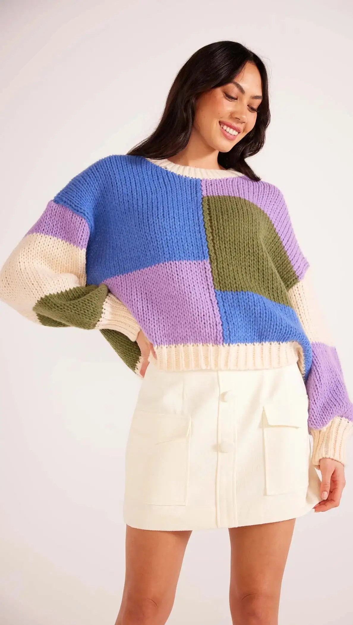 Lawrence Knit Sweater - Multi Colour Block