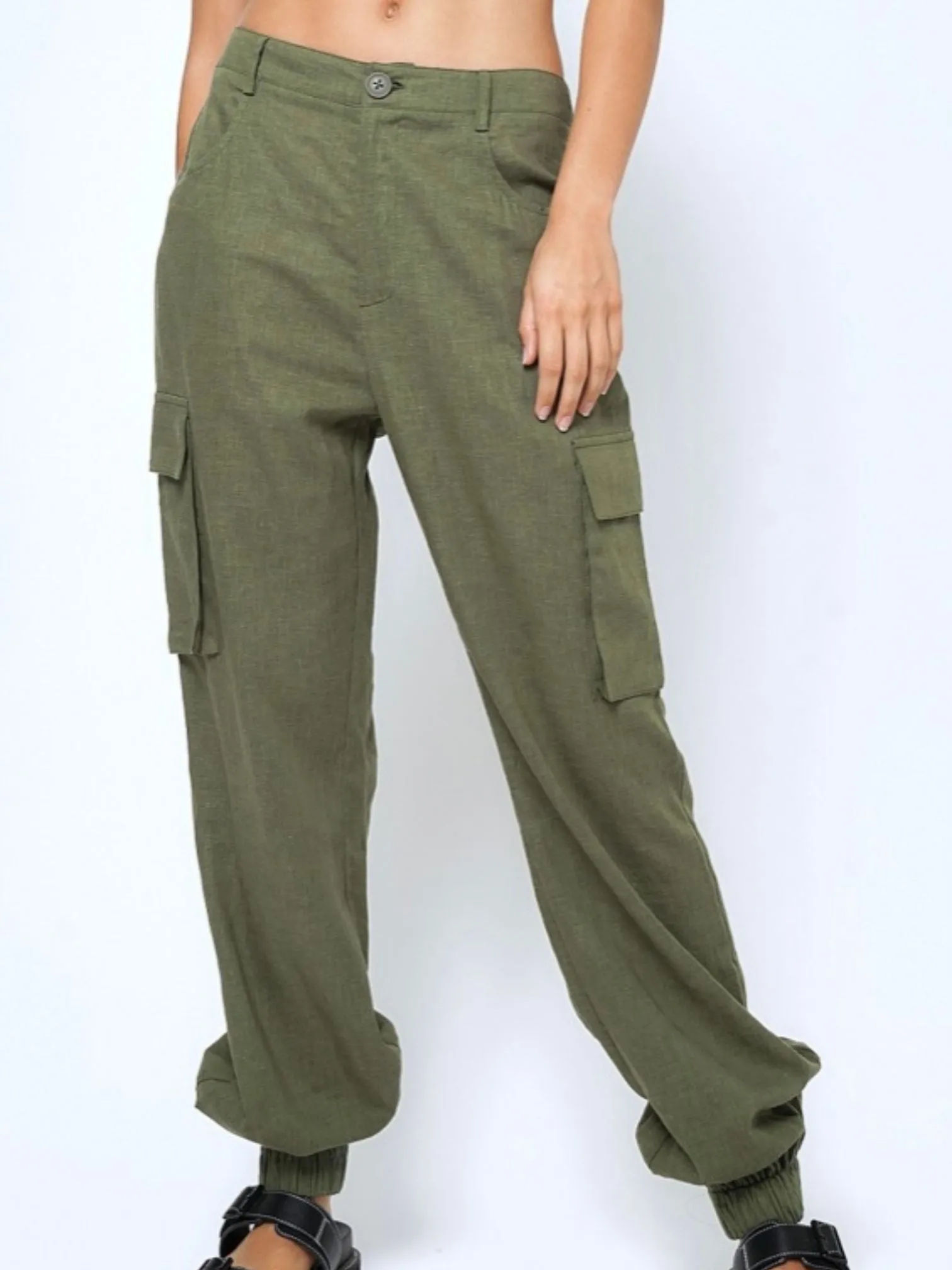 Linen Cargo Pants