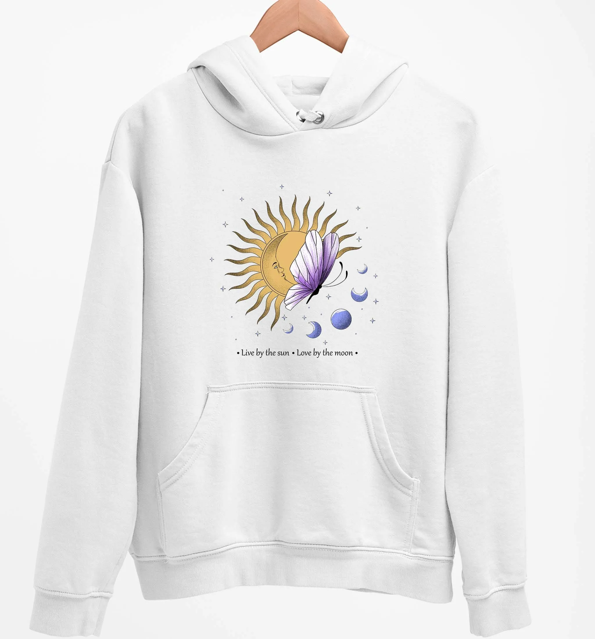 Live By The Sun Love By The Moon | Vegan Hoodie