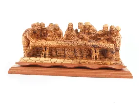 Lord's Last Supper Carved Masterpiece, 15.7 , Jesus Christ with Disciples Sculpture