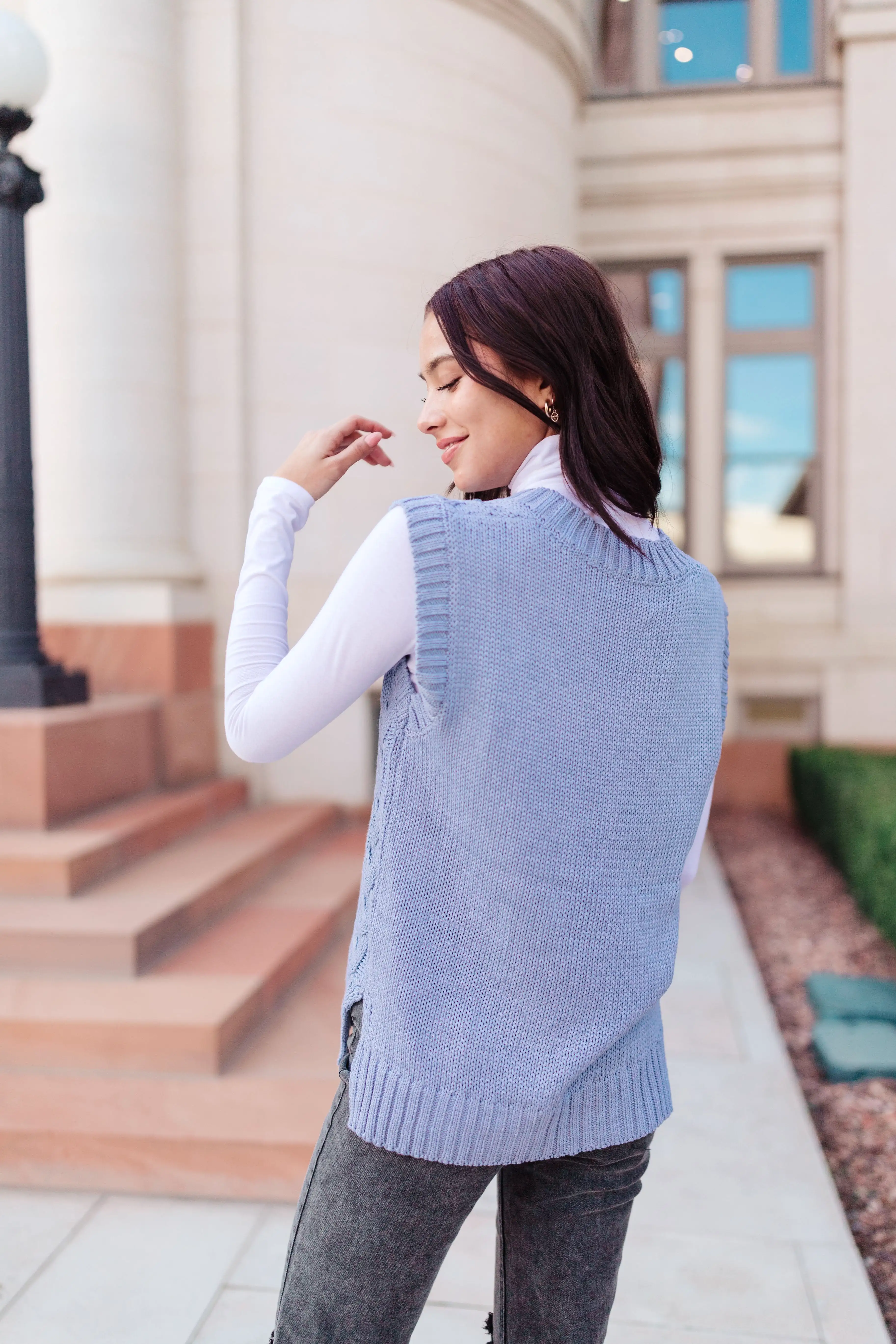 Love Struck Cable Knit Sweater Vest