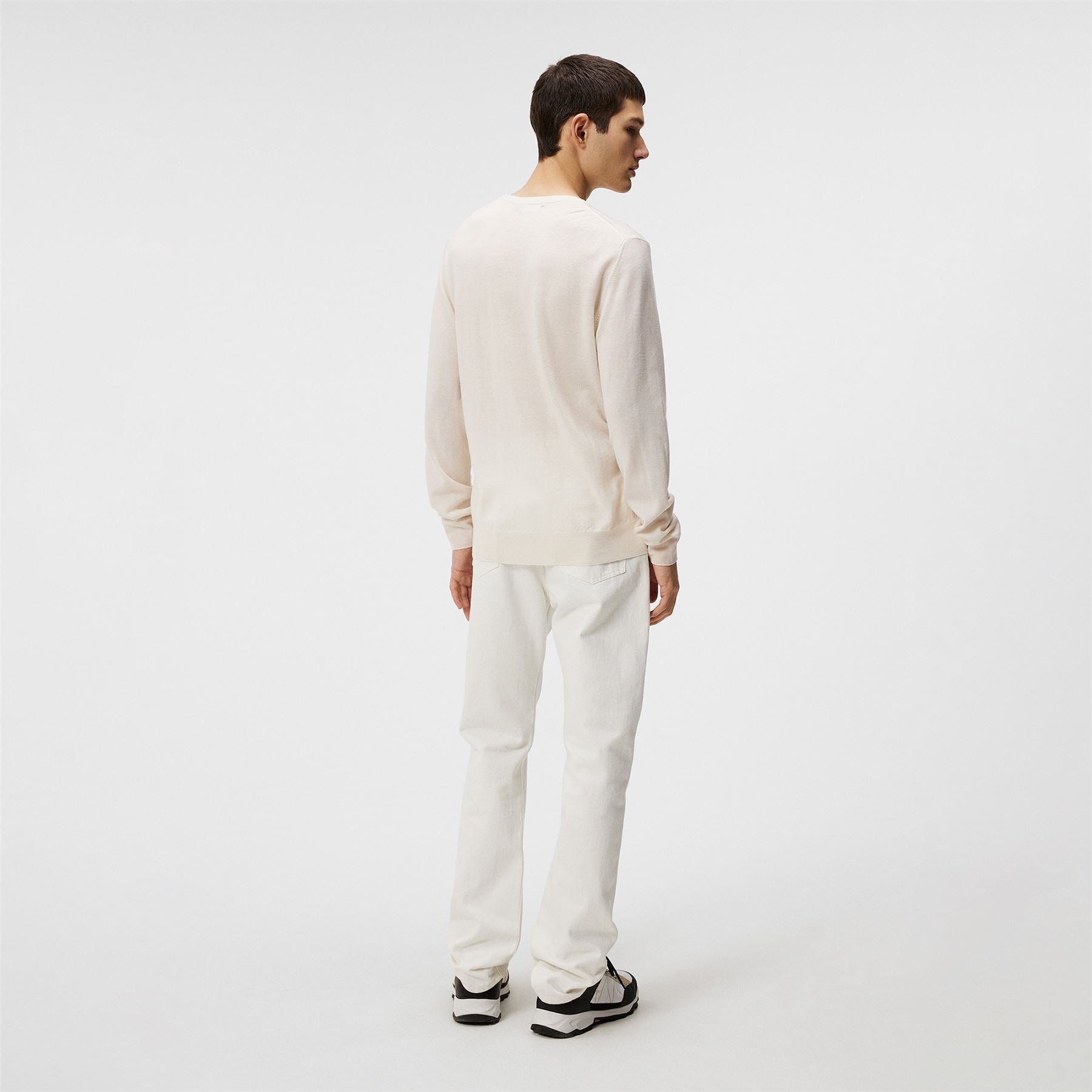 Lyle Merino Crew Neck Sweater Cloud White - SS24