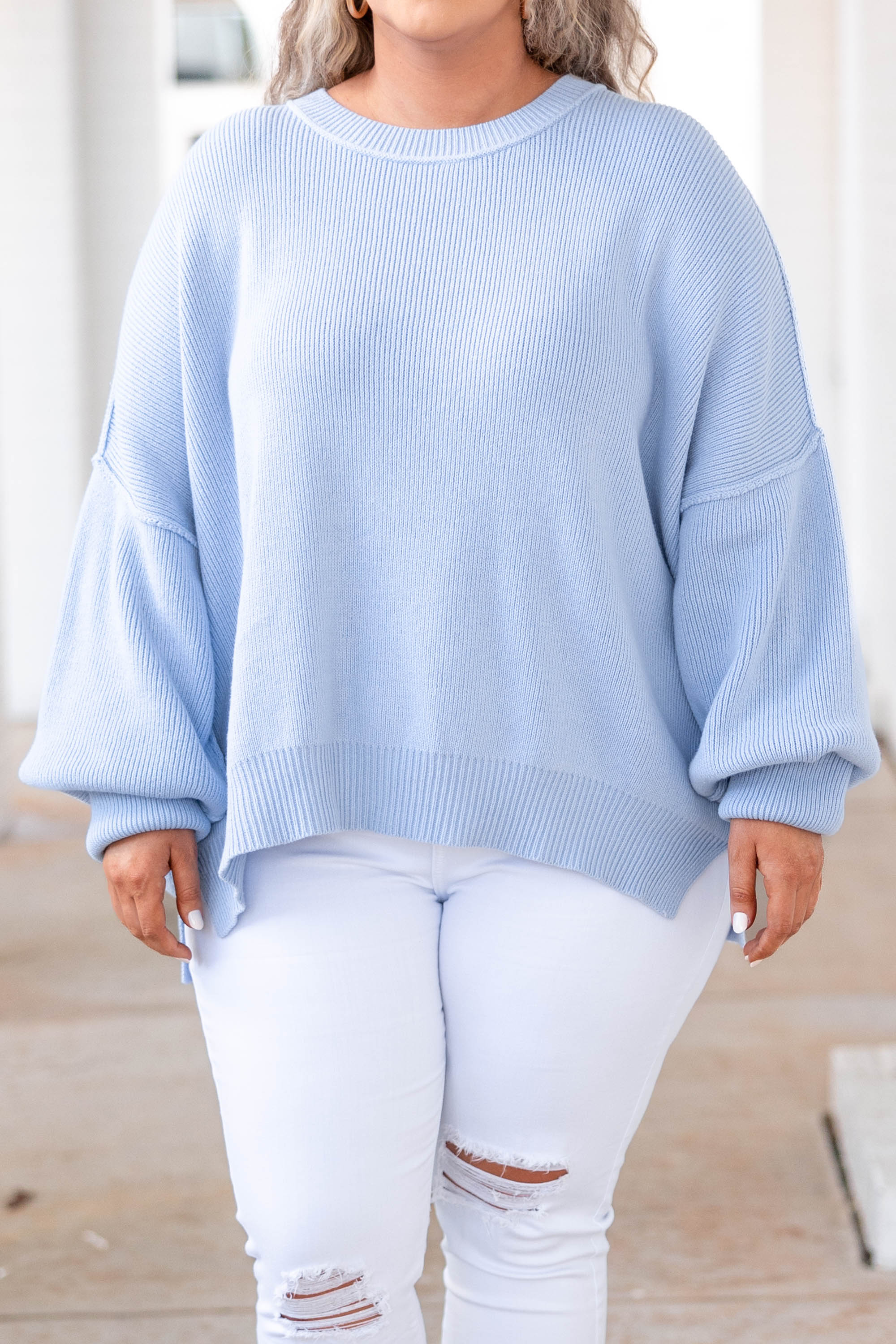 Magically Perfect Sweater, Light Blue