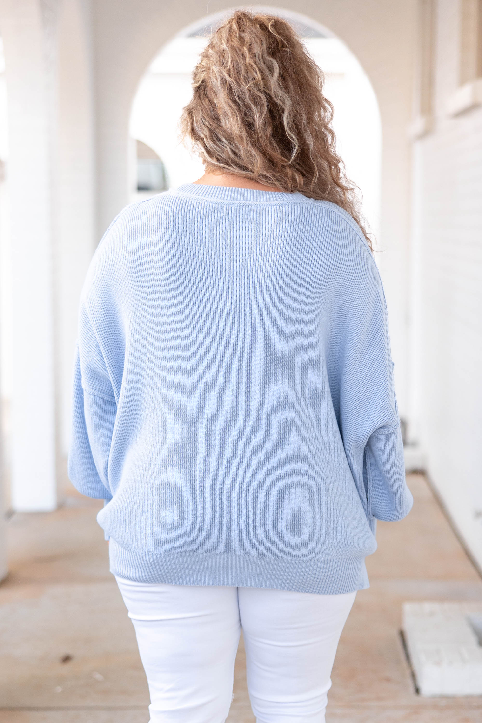 Magically Perfect Sweater, Light Blue