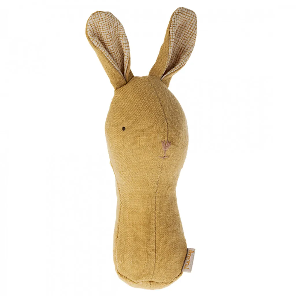 Maileg Toys Lullaby Friends Bunny Rattle Dusty Yellow