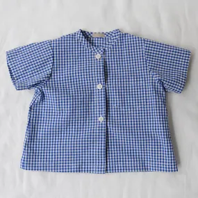 Makié Baby And Child Charlie Shirt Blue Gingham Checks